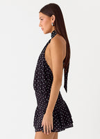 Valetti Giaro | Noor Chiffon Lace-Up Dress