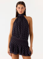 Valetti Giaro | Noor Chiffon Lace-Up Dress