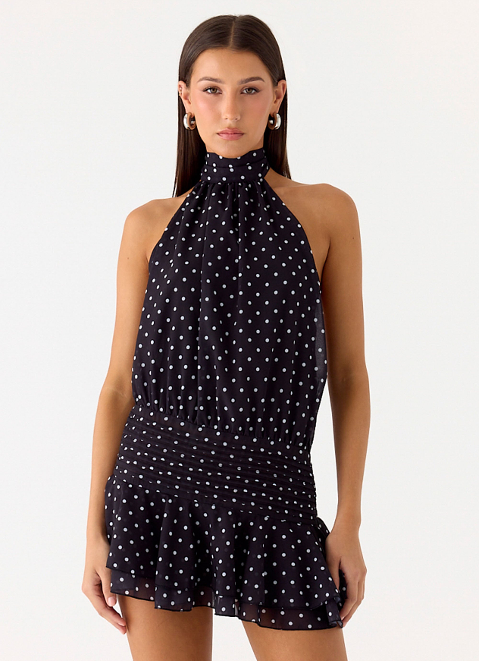 Valetti Giaro | Noor Chiffon Lace-Up Dress