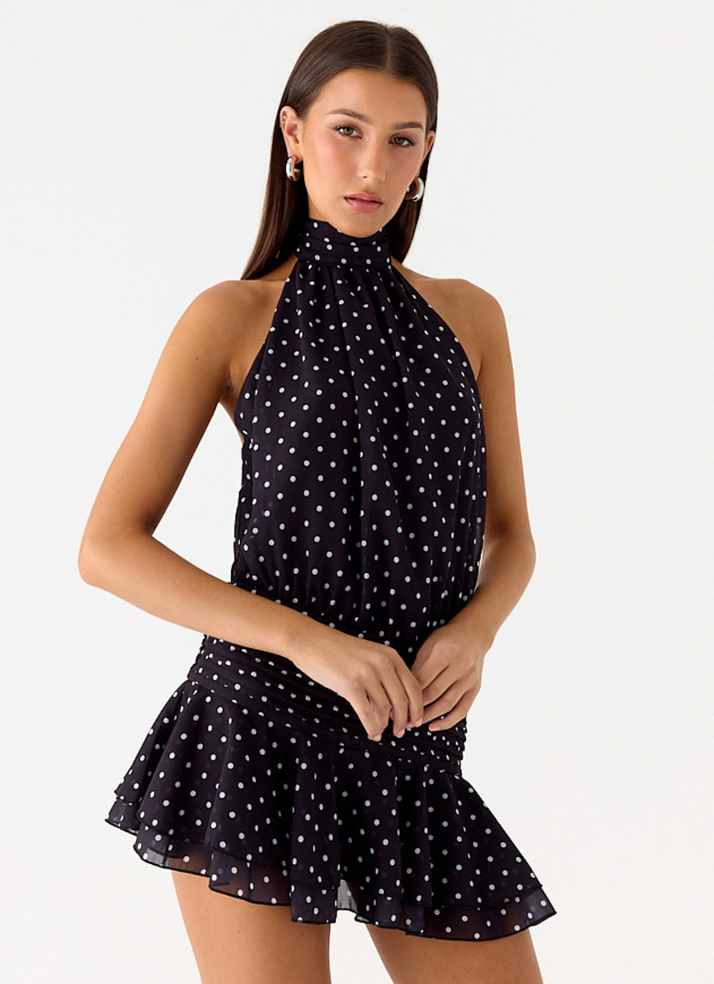 Valetti Giaro | Noor Chiffon Lace-Up Dress