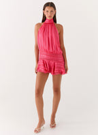 Valetti Giaro | Noor Chiffon Lace-Up Dress