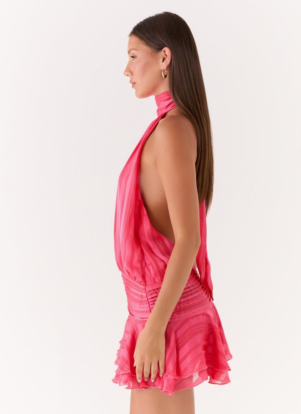 Valetti Giaro | Noor Chiffon Lace-Up Dress