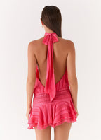 Valetti Giaro | Noor Chiffon Lace-Up Dress