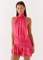 Valetti Giaro | Noor Chiffon Lace-Up Dress