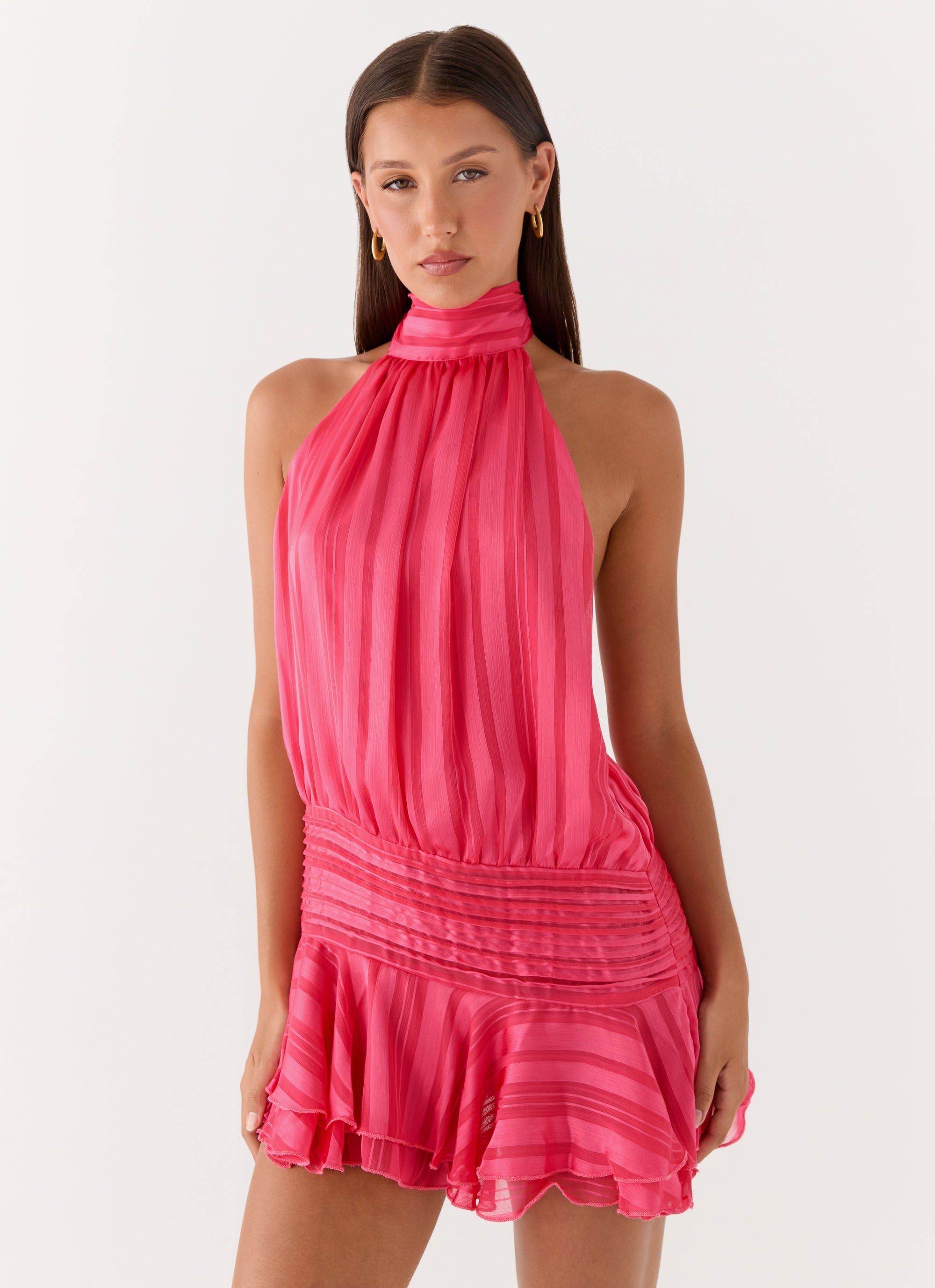 Valetti Giaro | Noor Chiffon Lace-Up Dress