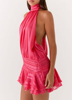 Valetti Giaro | Noor Chiffon Lace-Up Dress