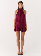 Valetti Giaro | Noor Chiffon Lace-Up Dress