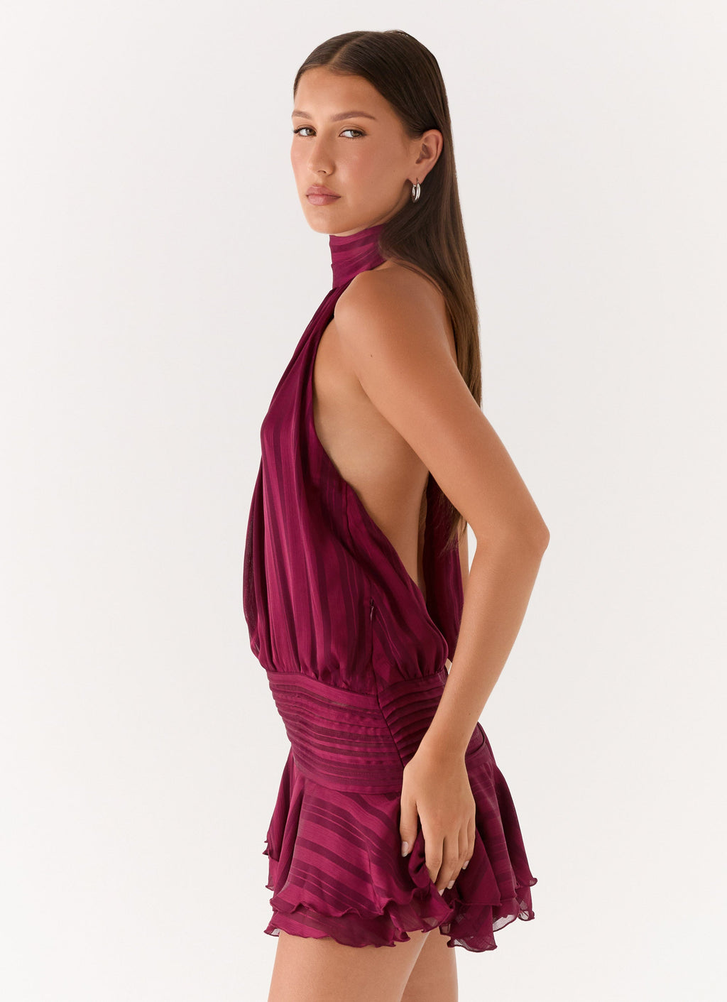 Valetti Giaro | Noor Chiffon Lace-Up Dress