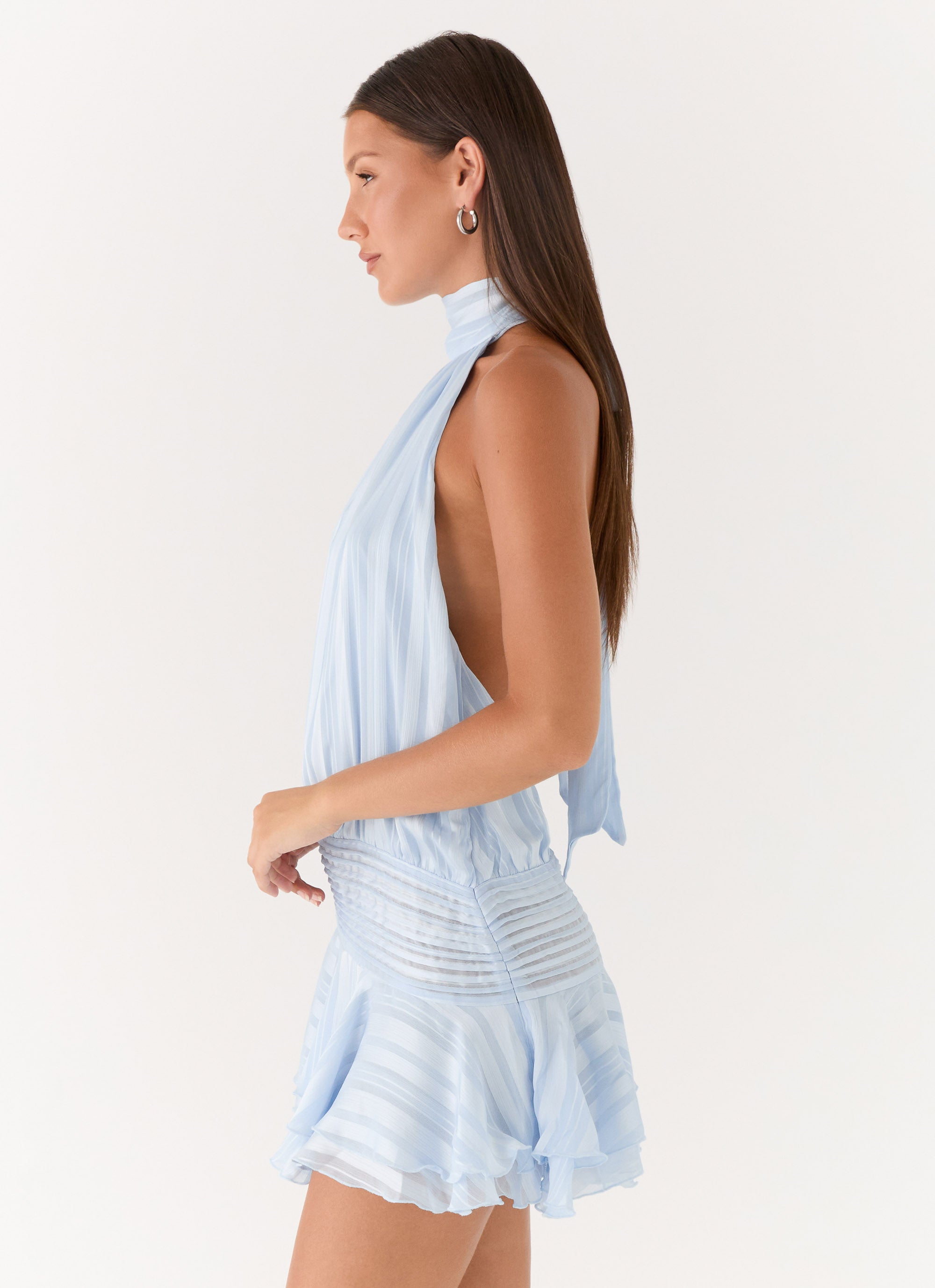 Valetti Giaro | Noor Chiffon Lace-Up Dress
