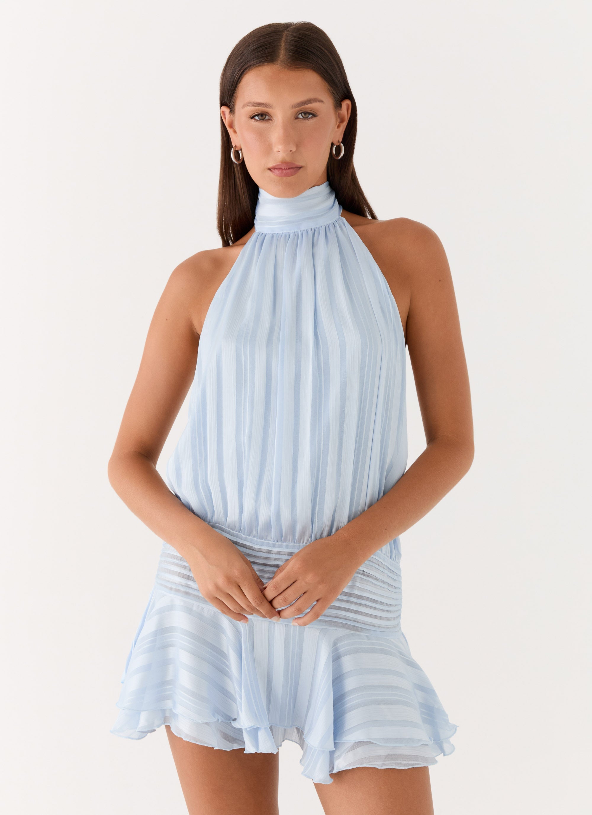 Valetti Giaro | Noor Chiffon Lace-Up Dress