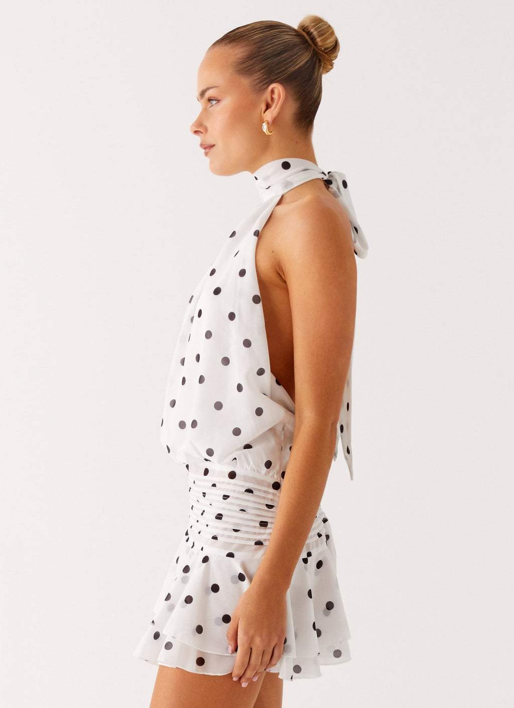 Valetti Giaro | Noor Chiffon Lace-Up Dress