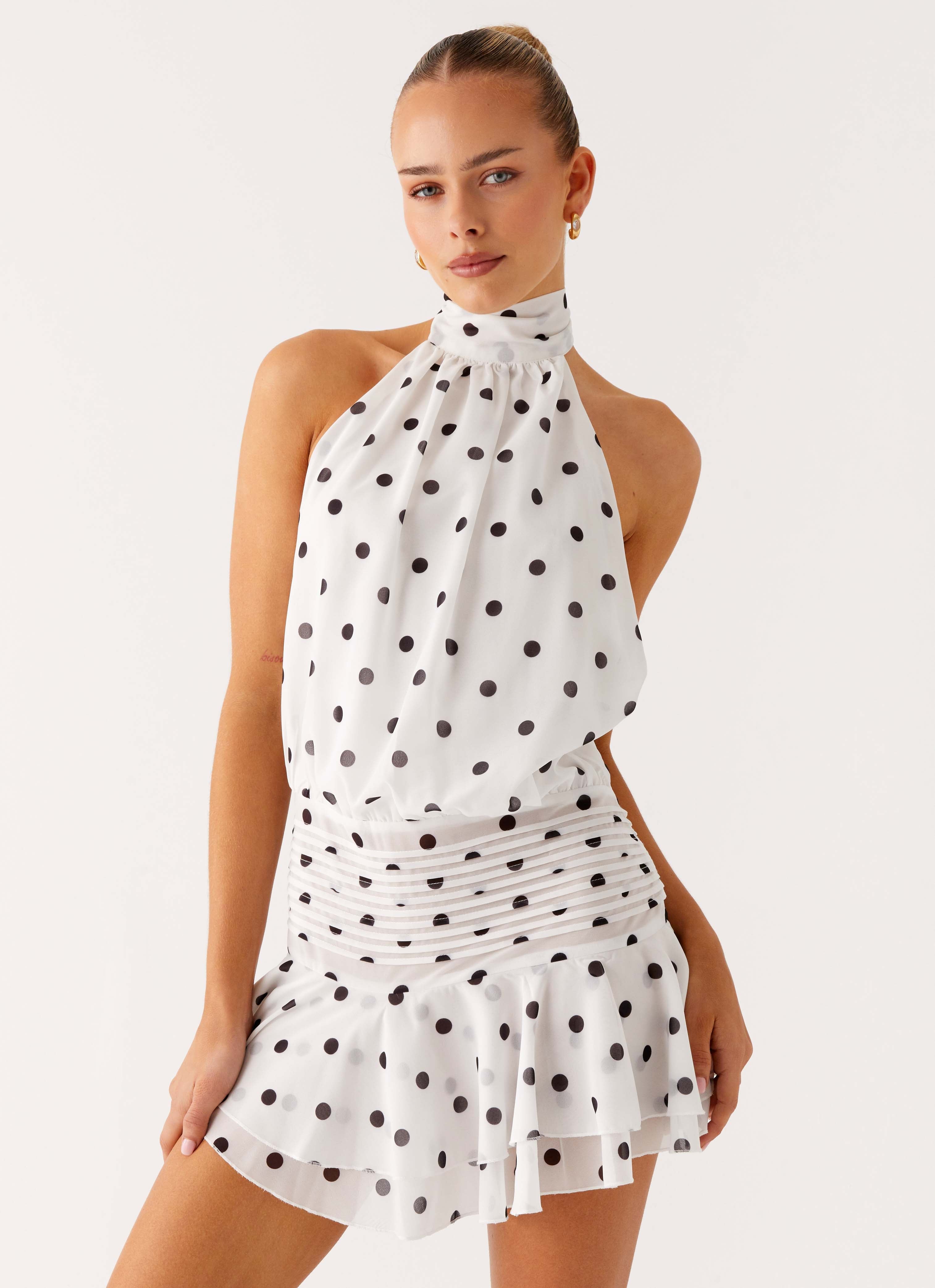 Valetti Giaro | Noor Chiffon Lace-Up Dress