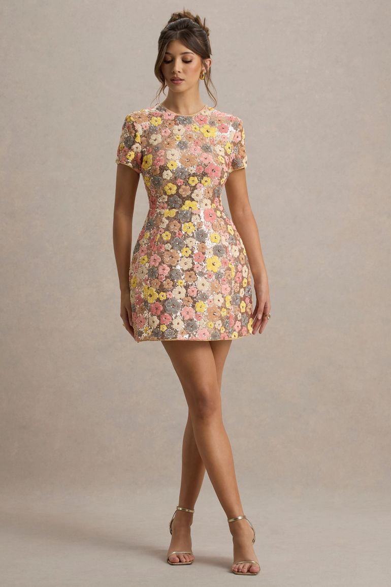Valetti Giaro | Fleurinde Floral Flared Mini Dress