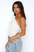 Van Laren | Nalia Kantentop met One-Shoulder Striksluiting