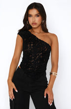 Van Laren | Nalia Kantentop met One-Shoulder Striksluiting