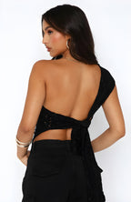 Van Laren | Nalia Kantentop met One-Shoulder Striksluiting