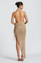 Valetti Giaro | Seraya Textured Cowl Midi Dress