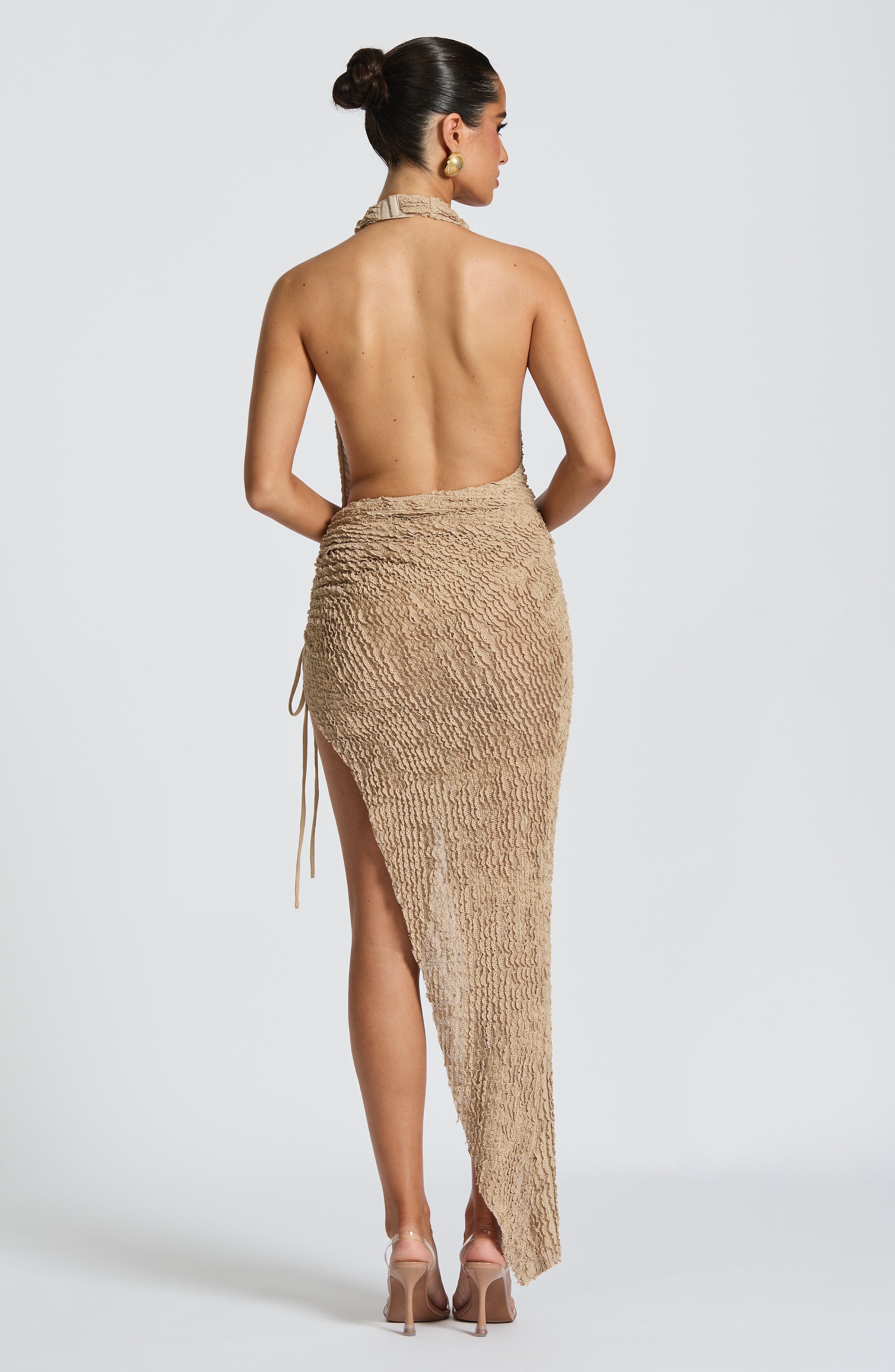Valetti Giaro | Seraya Textured Cowl Midi Dress