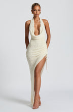 Valetti Giaro | Seraya Textured Cowl Midi Dress