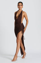 Valetti Giaro | Seraya Textured Cowl Midi Dress