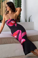 Valetti Giaro | Fiora Floral Jersey Midi Dress