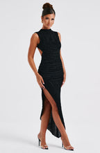 Valetti Giaro | Selena Textured Open-Back Midi Dress