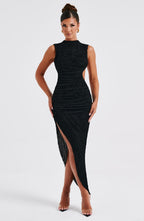 Valetti Giaro | Selena Textured Open-Back Midi Dress