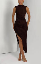 Valetti Giaro | Selena Textured Open-Back Midi Dress