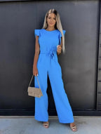 Valetti Giaro | Annabel Butterfly-Sleeve Wide-Leg Jumpsuit
