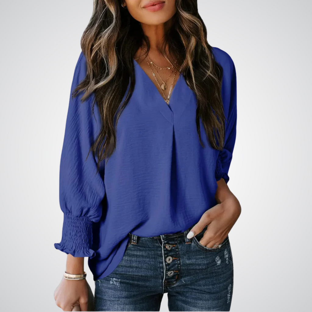Alessia V-Neck Tunic Blouse