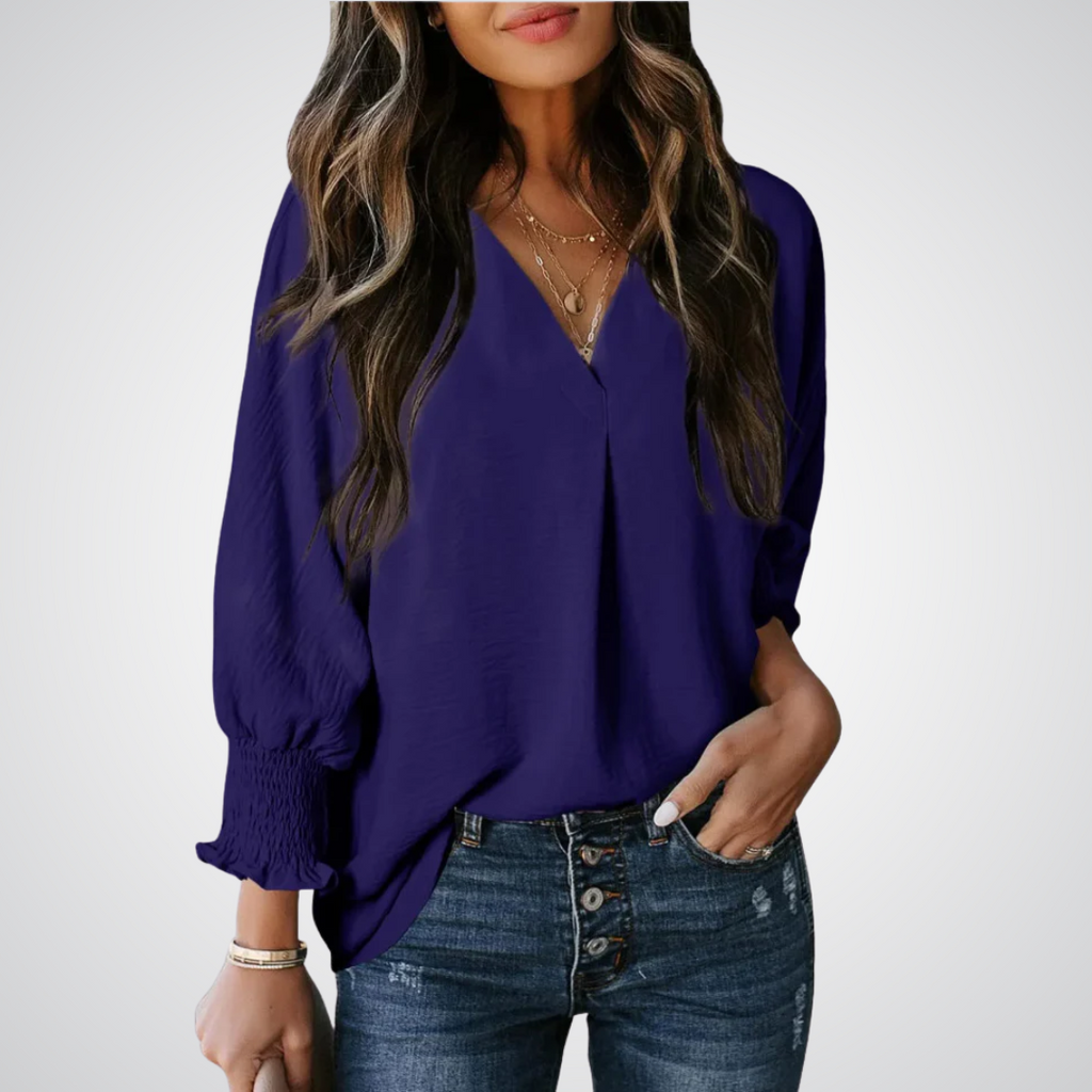 Alessia V-Neck Tunic Blouse