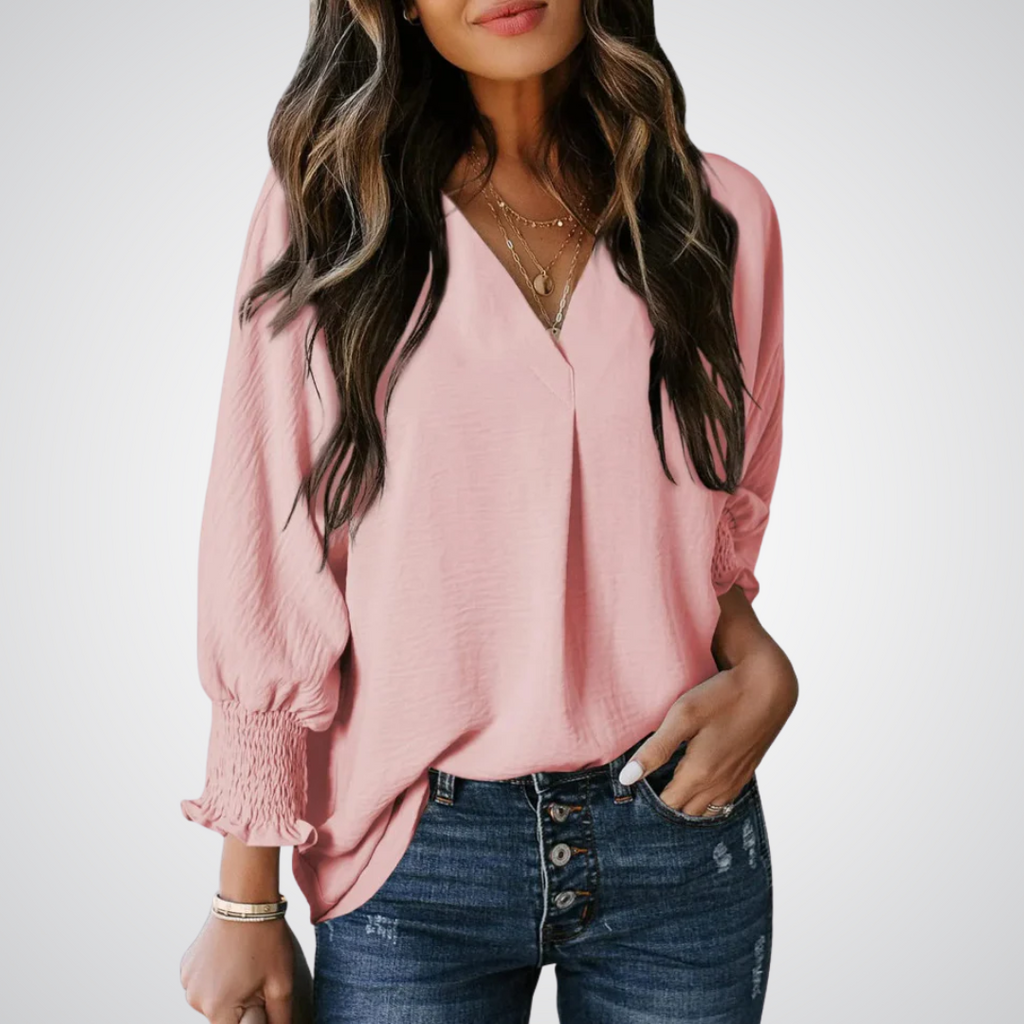 Alessia V-Neck Tunic Blouse