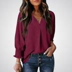 Alessia V-Neck Tunic Blouse