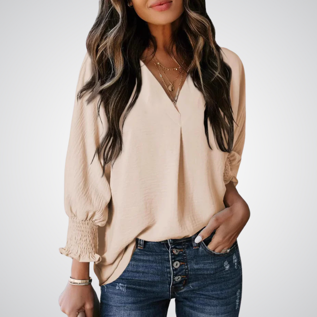 Alessia V-Neck Tunic Blouse