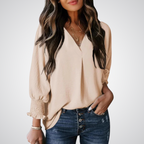 Alessia V-Neck Tunic Blouse