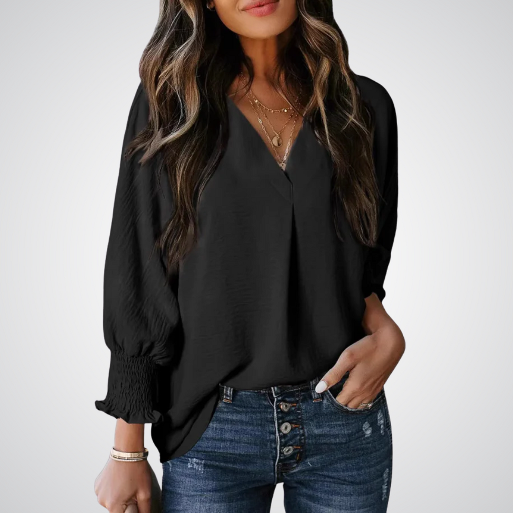 Alessia V-Neck Tunic Blouse