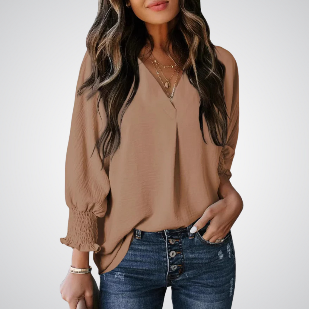 Alessia V-Neck Tunic Blouse