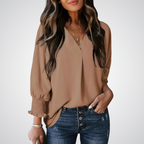 Alessia V-Neck Tunic Blouse