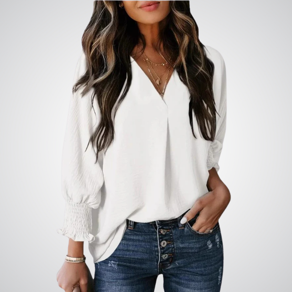 Alessia V-Neck Tunic Blouse