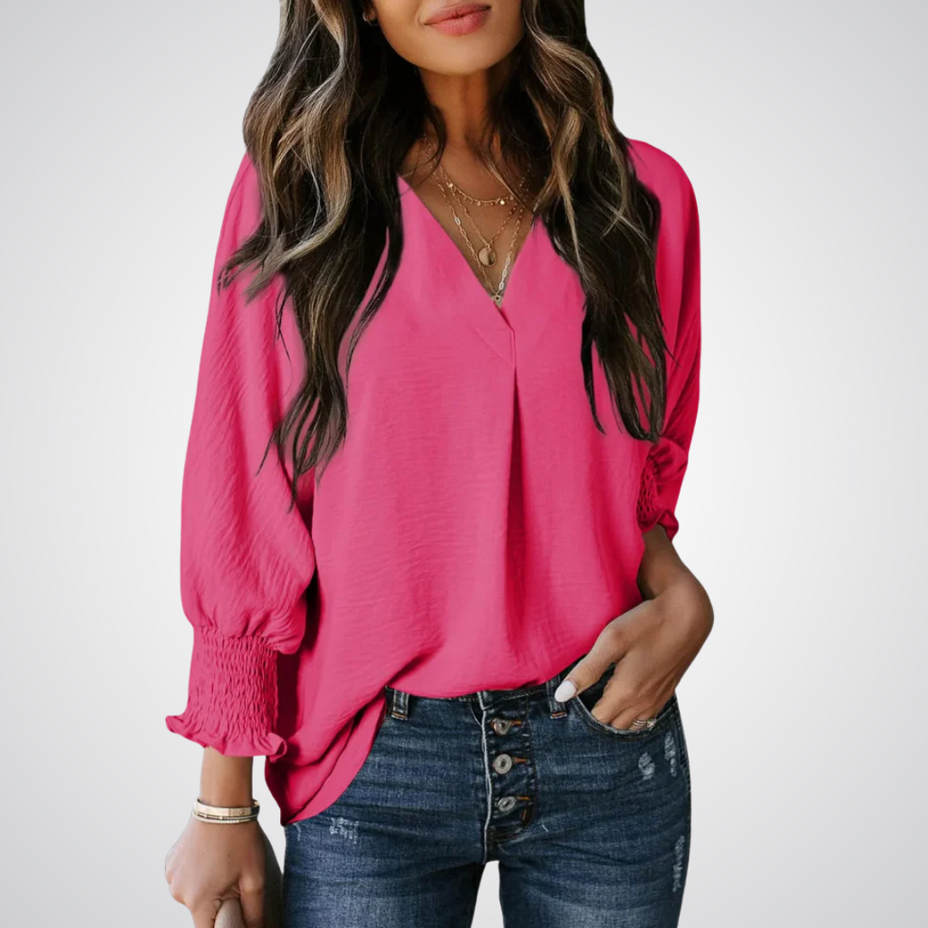Alessia V-Neck Tunic Blouse