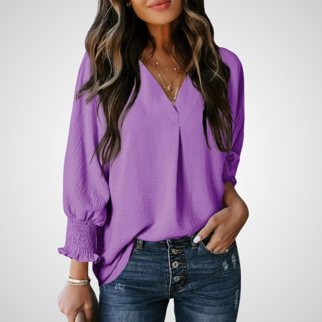 Alessia V-Neck Tunic Blouse