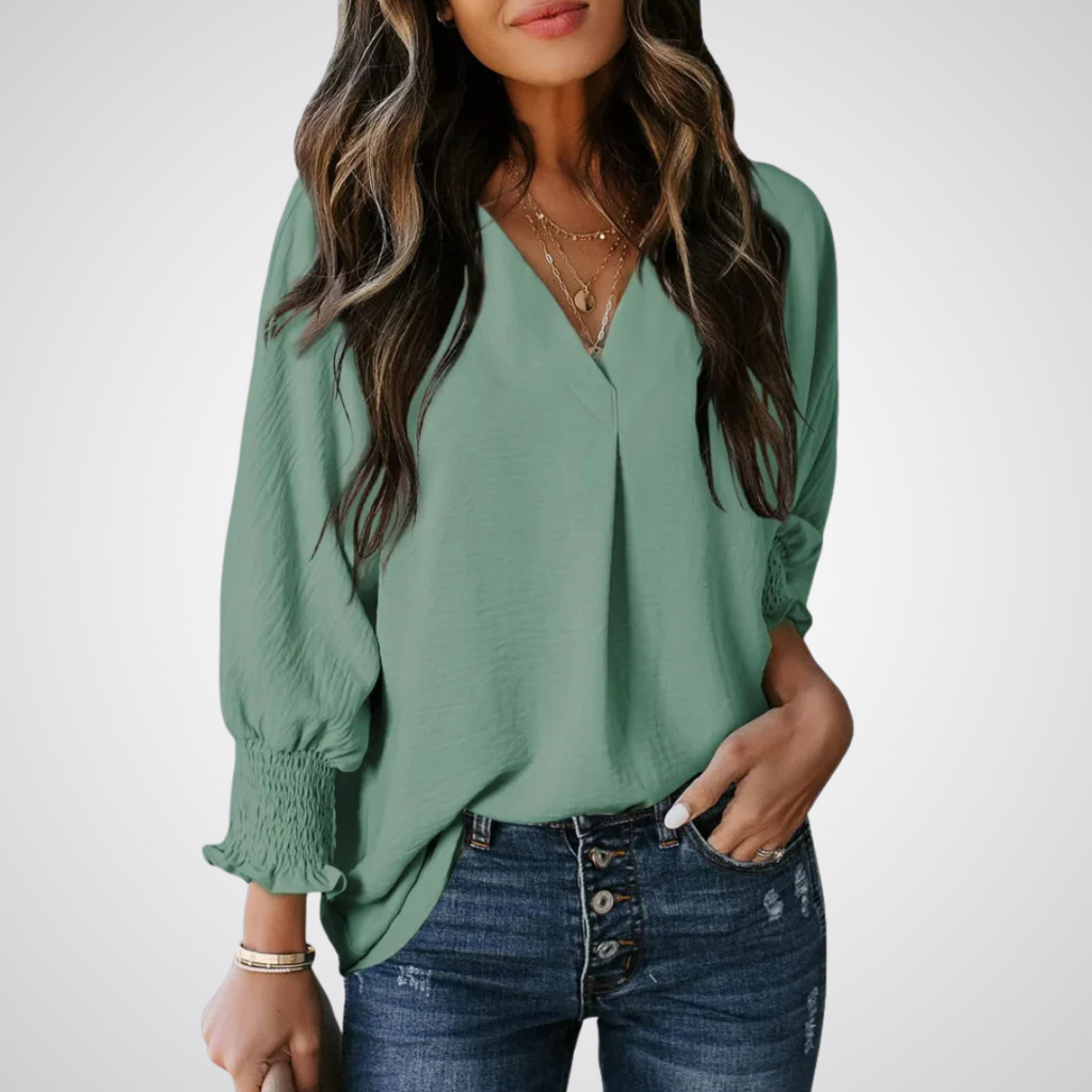 Alessia V-Neck Tunic Blouse