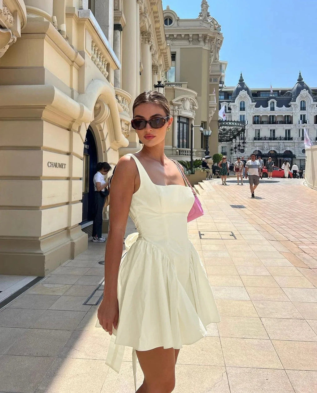 Valetti Giaro | Elisha Open-Back Bow Mini Dress