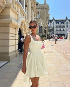 Valetti Giaro | Elisha Open-Back Bow Mini Dress