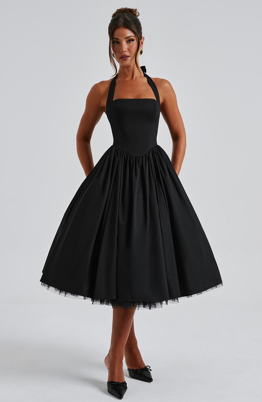 Valetti Giaro | Juliette Halter Tulle Midi Dress