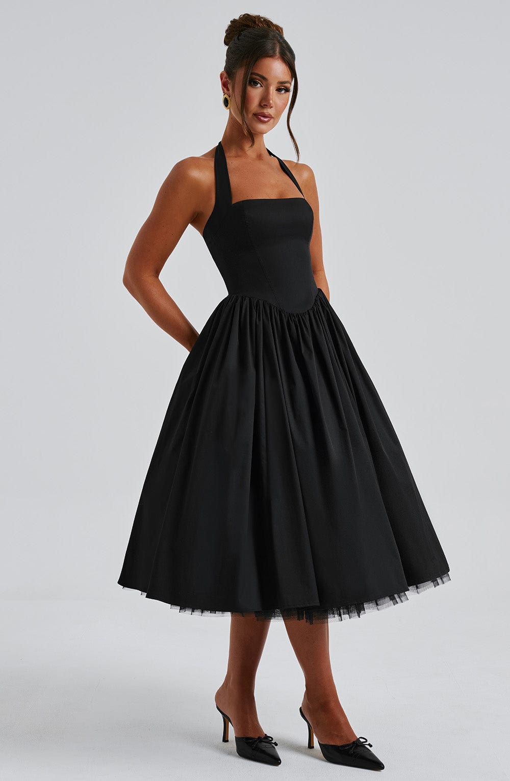 Valetti Giaro | Juliette Halter Tulle Midi Dress