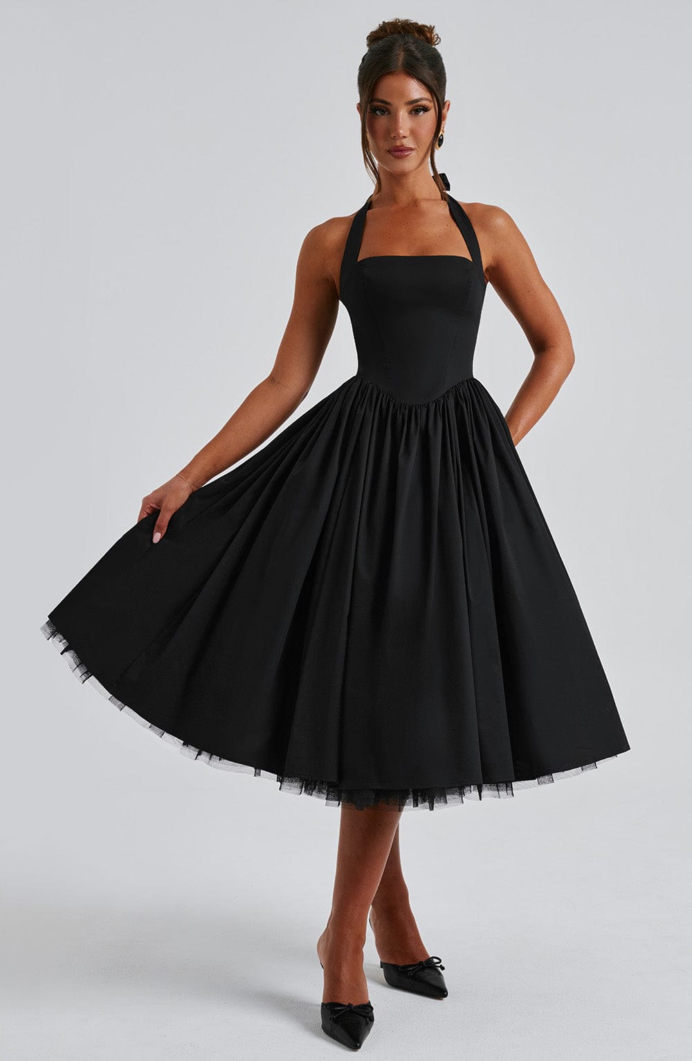 Valetti Giaro | Juliette Halter Tulle Midi Dress