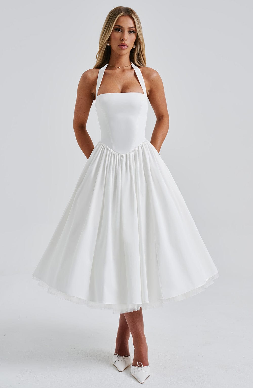 Valetti Giaro | Juliette Halter Tulle Midi Dress