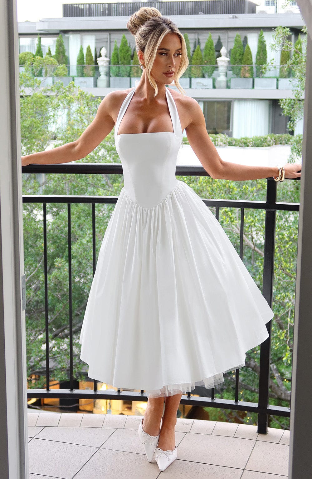 Valetti Giaro | Juliette Halter Tulle Midi Dress