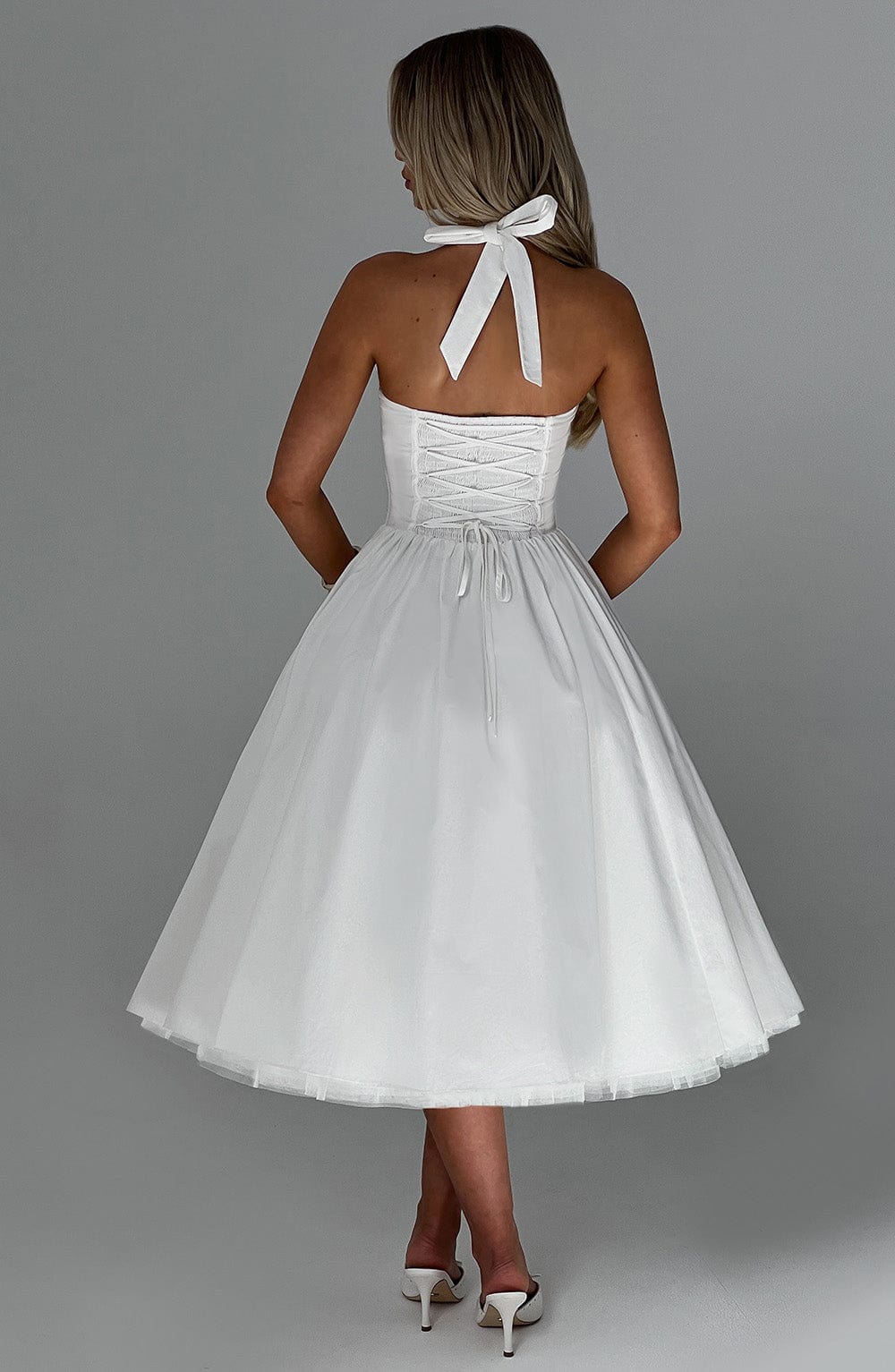 Valetti Giaro | Juliette Halter Tulle Midi Dress